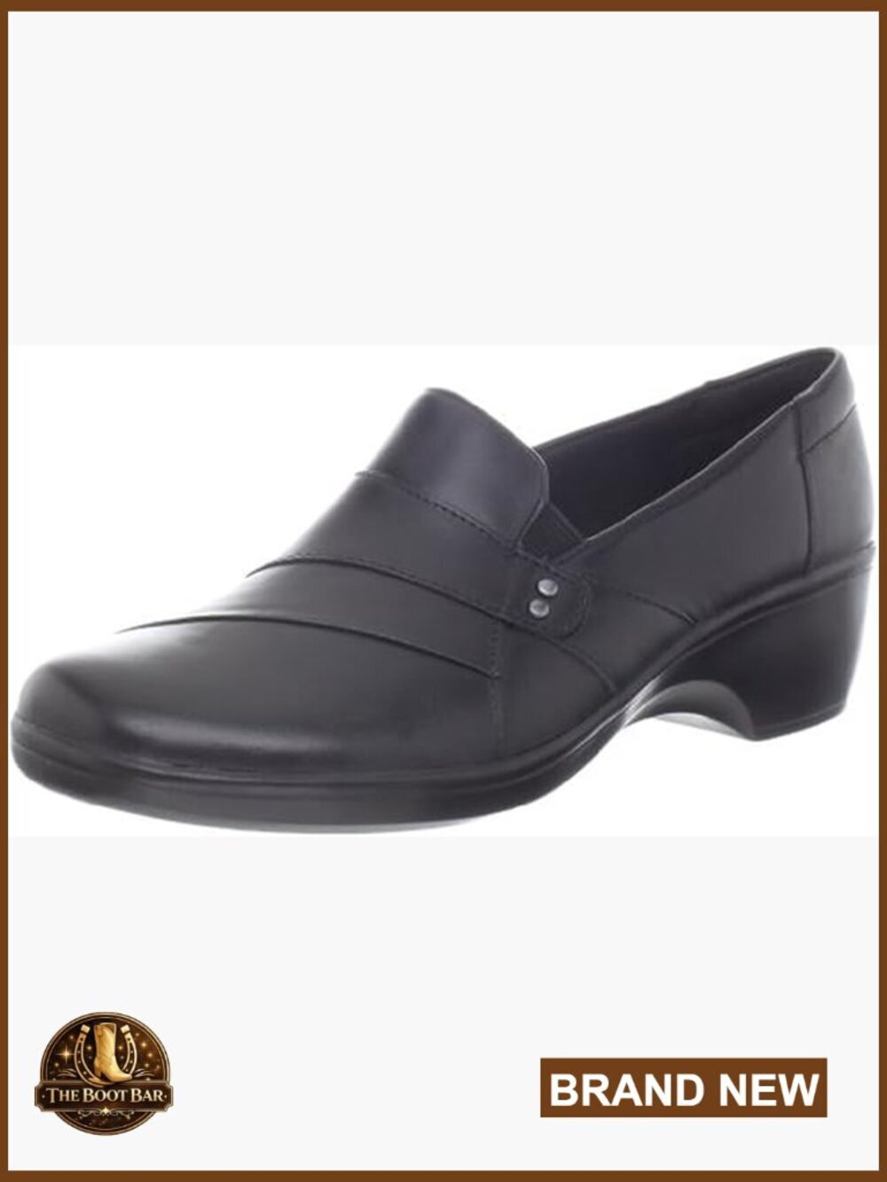 Slip-On Loafers with Ortholite Footbed, 2 Inch Heel, Leather